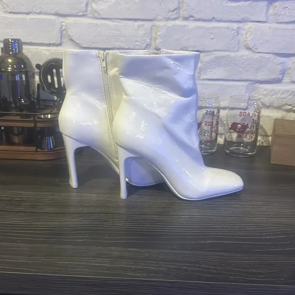 Mix No. 6 White patent Heeled Boots - Picture 3 of 7